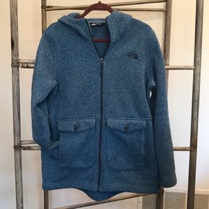 North Face women’s hooded fleece tunic jacket size L